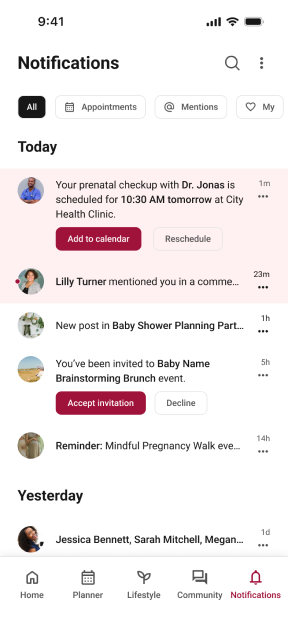 Notification screen 1