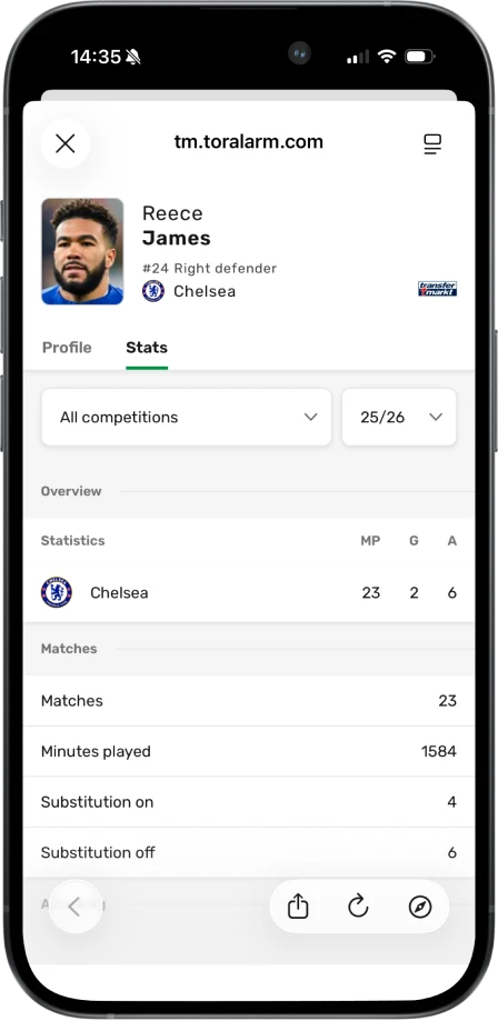 Player stats